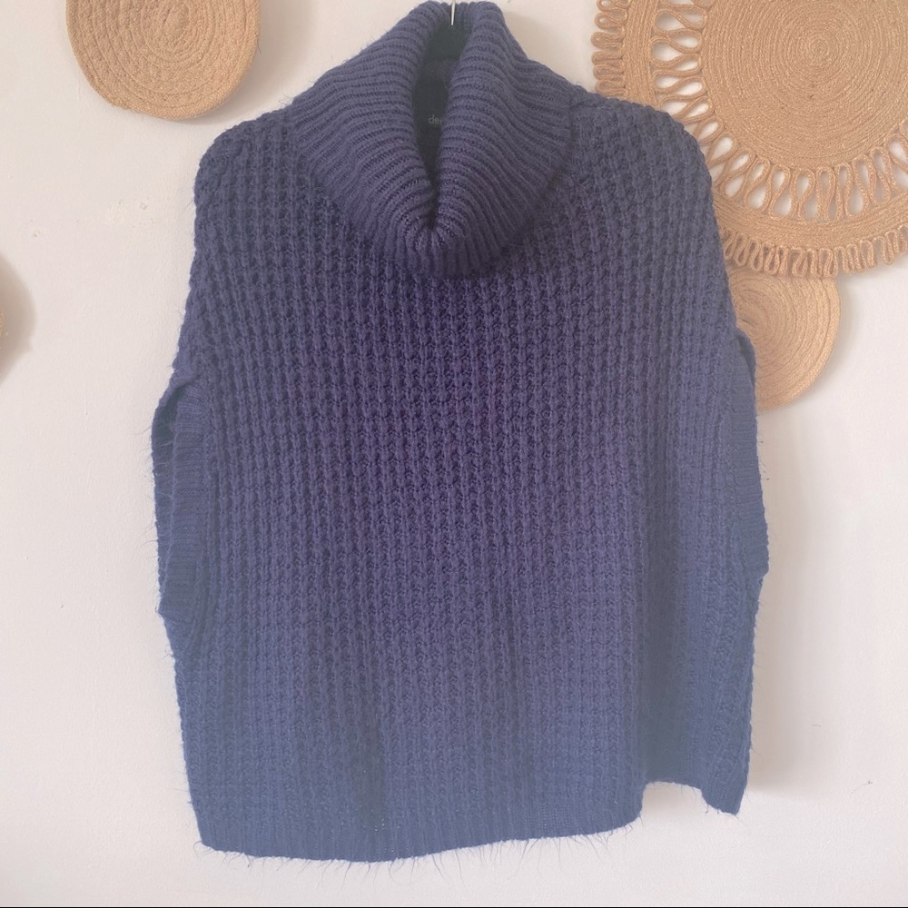 Derek Heart Navy Blue Sweater Poncho